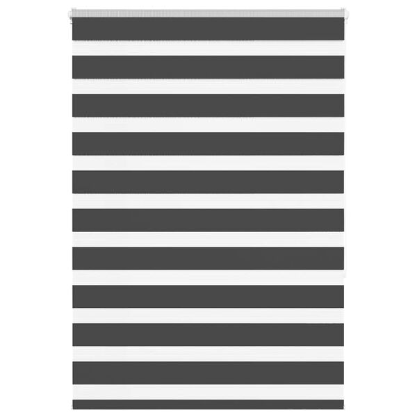 vidaXL Doppelrollo Schwarz 115x150 cm Stoffbreite 110,9 cm Polyester