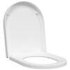 vidaXL Toilettensitz Verstellbar Wei&szlig; 48 x 36,5 x 4,5 cm Polypropylen