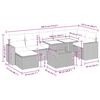 vidaXL 8-tlg. Garten-Sofagarnitur mit Kissen Grau Poly Rattan