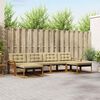 vidaXL Outdoor-Sofagarnitur mit Kissen 6 pcs Natur und Beige