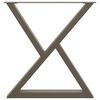 vidaXL Esstisch Beine 2 St&uuml;ck Naturstahl 70x(72-73,3) cm Stahl