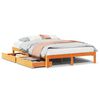 vidaXL Massivholzbett mit Schubladen Wachsbraun 135x190 cm Kiefer