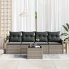vidaXL Gartensofa-set Grau Poly-Rattan