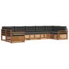 vidaXL Outdoor-Sofagarnitur 7 stk. Natur und Anthrazit