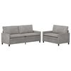vidaXL Sofa Set 2 pcs Hellgrau Samt