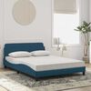 vidaXL Bett mit Matratze "Dover" Blau 120x200 cm Samt