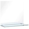 vidaXL Wandspiegel mit Regal 30&times;30 cm Hartglas
