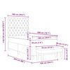 vidaXL Boxspringbett mit Matratze mit Kopfteil Rosa 100 x 200 cm Samt