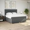vidaXL Boxspringbett mit Matratze Dunkelgrau 180x200 cm Stoff