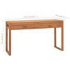 vidaXL Schreibtisch mit 2 Schubladen 140x40x75 cm Teakholz