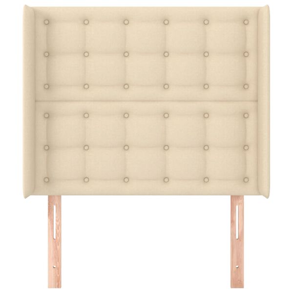 vidaXL Kopfteil mit Ohren Creme 83x16x118/128 cm Stoff