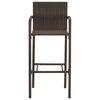 vidaXL 5-tlg. Gartenbar-Set Braun Massivholz Akazie und Poly Rattan
