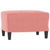 vidaXL Sessel mit Hocker Rosa 60 cm Samt