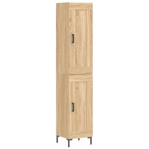 vidaXL Highboard Sonoma-Eiche 34,5x34x180 cm Holzwerkstoff