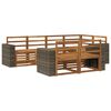 vidaXL Outdoor-Sofagarnitur 7 stk. Natur Polyester