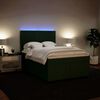 vidaXL Boxspringbett mit Matratze Dunkelgr&uuml;n 140x200 cm Samt