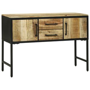 vidaXL Konsolentisch mit T&uuml;r Braun 100 x 35 x 70 cm Massivholz Mango