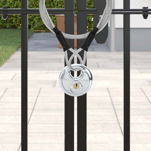 vidaXL Diskusschl&ouml;sser mit Schl&uuml;sseln 12 pcs Silber 9 x 2,8 x 9 cm