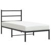 vidaXL Bettgestell mit Kopfteil Metall Schwarz 90x200 cm