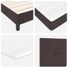vidaXL Boxspringbett mit Matratze Dunkelbraun 140 x 190 cm Stoff