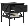 vidaXL Nachttisch mit Schubladen Schwarz Eichen-Optik 40 x 42 x 45 cm