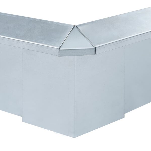 vidaXL Schneckenzaun Verzinkter Stahl 444 x 25 cm