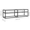 vidaXL TV-Schrank Transparent 140x40x40,5 cm Hartglas