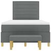 vidaXL Boxspringbett mit Matratze Dunkelgrau 120 x 200 cm Stoff