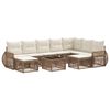 vidaXL Gartensofa-set 10 pcs Beige Poly-Rattan
