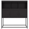 vidaXL Sideboard Schwarz 100,5x39x107 cm Stahl