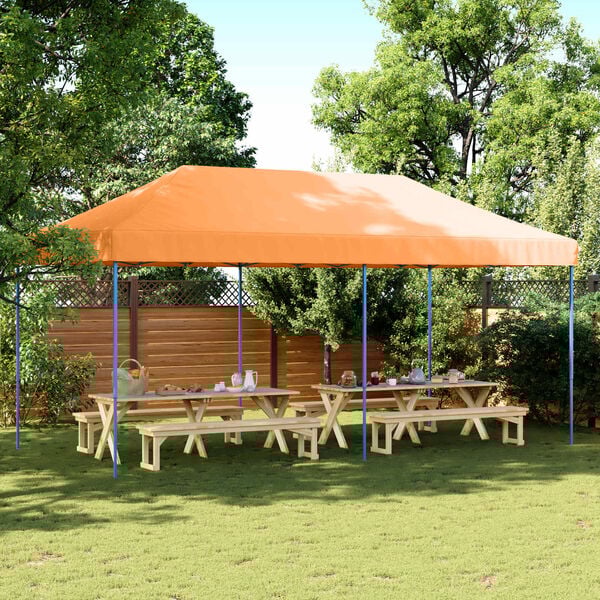 vidaXL Party-Zelt Orange 292 x 580 x 315 cm Oxford-Stoff