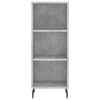 vidaXL Highboard Betongrau 34,5x34x180 cm Holzwerkstoff