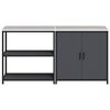 vidaXL Aufbewahrungsset f&uuml;r die K&uuml;che mit Regal 2 pcs Anthrazit