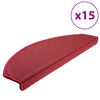 vidaXL Stufenmatten 15 Stk. 65x24x4 cm Rot Halbrund Gro&szlig;