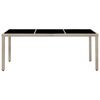 vidaXL 9-tlg. Garten-Essgruppe mit Auflagen Poly Rattan Beige