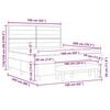 vidaXL Boxspringbett mit Matratze mit Kopfteil Blau 160 x 200 cm Stoff