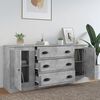 vidaXL Sideboards 3 Stk. Betongrau Holzwerkstoff