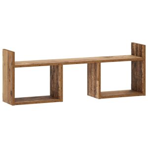 vidaXL Wandregal Altholz 90 x 17 x 32 cm Holzwerkstoff