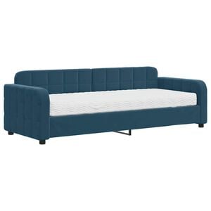 vidaXL Tagesbett mit Matratze Blau 80x200 cm Samt
