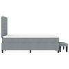 vidaXL Boxspringbett mit Matratze Hellgrau 120 x 200 cm Stoff