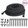 vidaXL Tropfschlauch Schwarz 0,6" 25 m Gummi