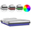vidaXL Massivholzbett mit LEDs Grau 180x200 cm