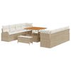 vidaXL Gartensofa-set 11 stk. Beige Poly-Rattan