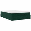 vidaXL Ottoman-Bett mit Matratze Dunkelgr&uuml;n 140x200 cm Samt