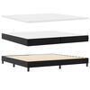 vidaXL Boxspringbett mit Matratze Schwarz 200 x 200 cm Kunstleder