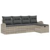 vidaXL Sofa Set 5 stk. Hellgrau Poly-Rattan