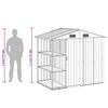 vidaXL Gartenhaus mit Regal Grau 205x130x183 cm Eisen