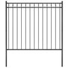 vidaXL Gartenzaun ASSEN Stahl 1,7 x 1,5 m Schwarz