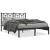 vidaXL Bettgestell mit Kopfteil Metall Schwarz 140x190 cm