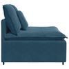 vidaXL Modulares Sofa Mittelmodul mit Kissen Blau 100 cm